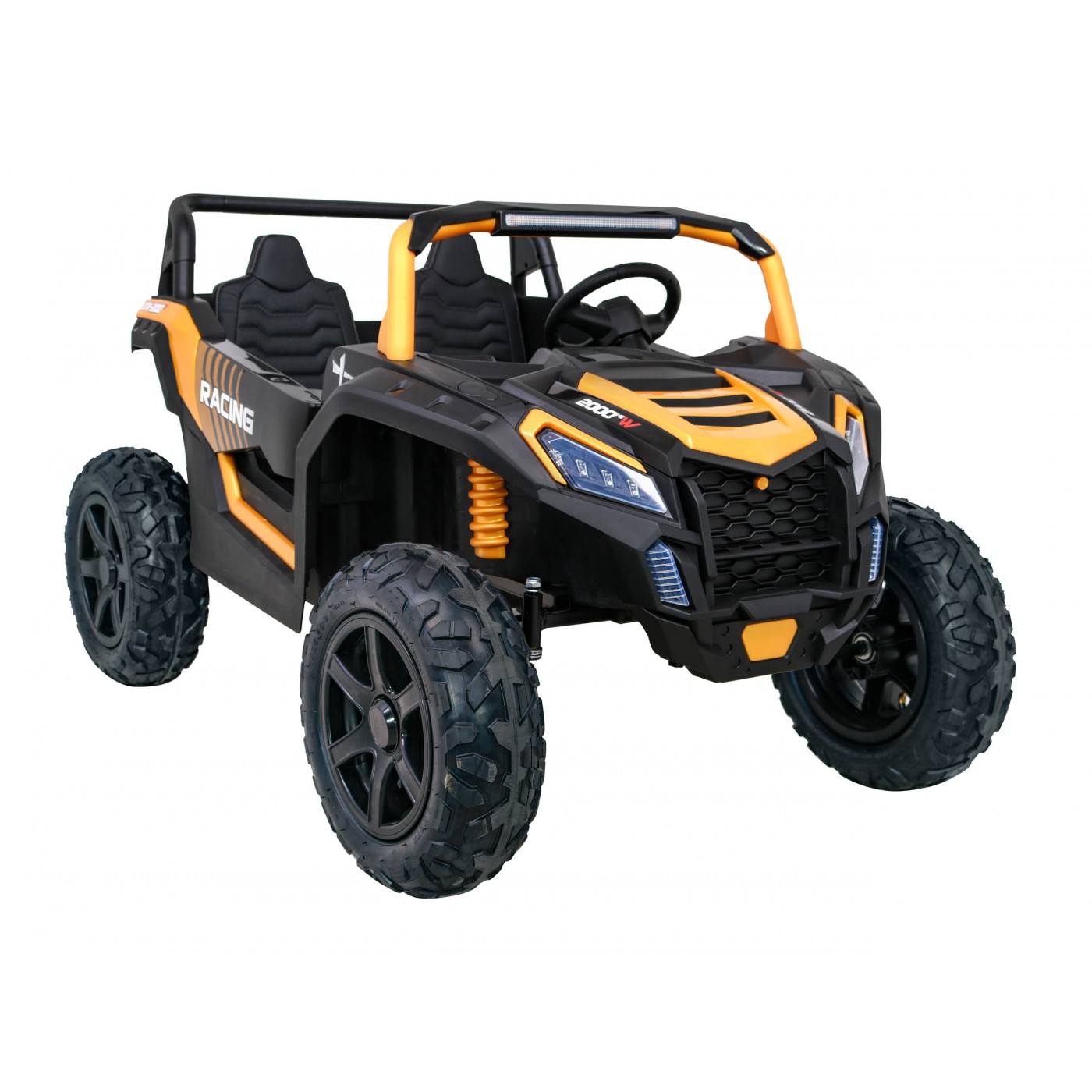 Buggy ATV Strong Racing pro 2 děti zlatý  + Bezkartáčový motor + Nafukovací kola + Audio LED