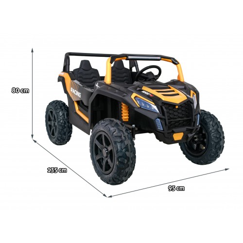 Buggy ATV Strong Racing pro 2 děti zlatý  + Bezkartáčový motor + Nafukovací kola + Audio LED