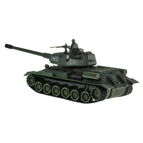 Dálkově ovládané 2 tanky T-34 vs. tygří tanky pro děti 3+ střelecké modely 1:28 + velká bitva tanků + zhasnutá světla