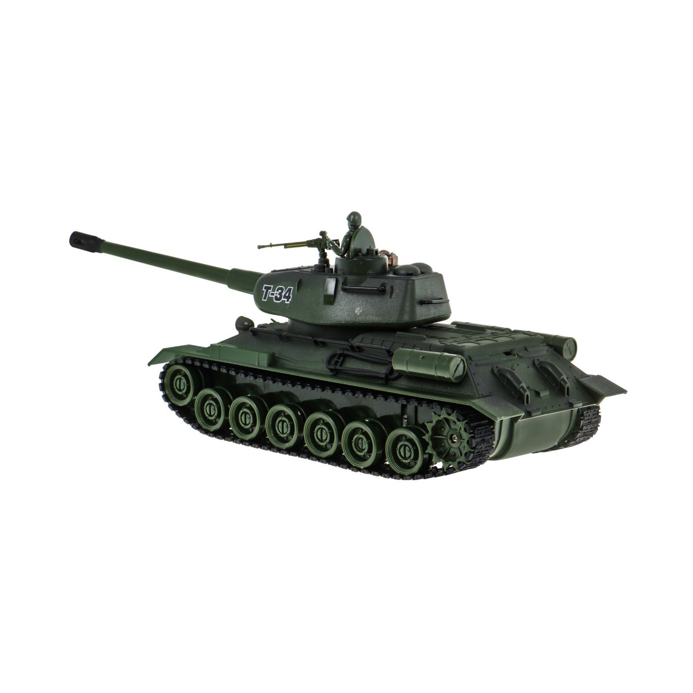 Dálkově ovládané 2 tanky T-34 vs. tygří tanky pro děti 3+ střelecké modely 1:28 + velká bitva tanků + zhasnutá světla