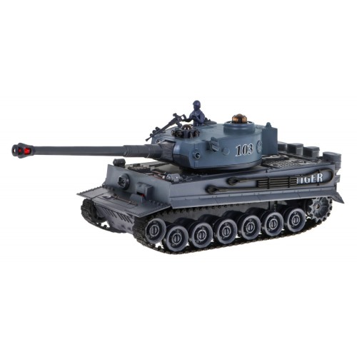 Dálkově ovládané 2 tanky T-34 vs. tygří tanky pro děti 3+ střelecké modely 1:28 + velká bitva tanků + zhasnutá světla