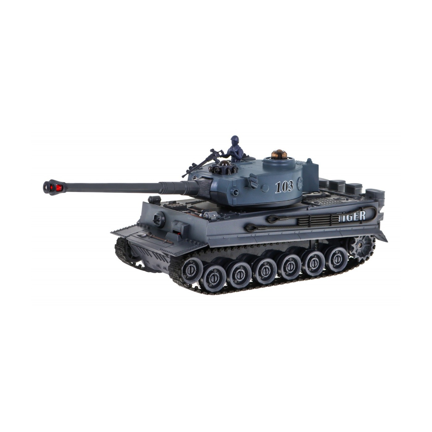 Dálkově ovládané 2 tanky T-34 vs. tygří tanky pro děti 3+ střelecké modely 1:28 + velká bitva tanků + zhasnutá světla