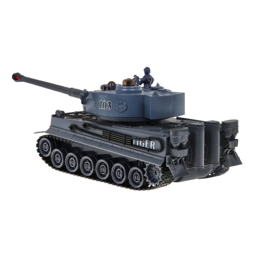Dálkově ovládané 2 tanky T-34 vs. tygří tanky pro děti 3+ střelecké modely 1:28 + velká bitva tanků + zhasnutá světla