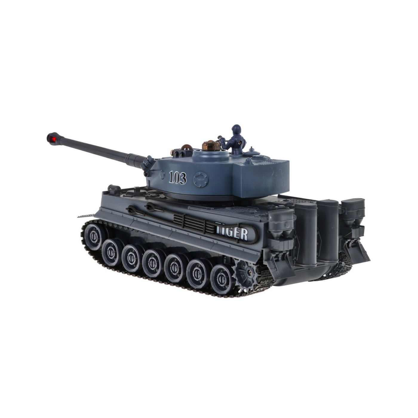 Dálkově ovládané 2 tanky T-34 vs. tygří tanky pro děti 3+ střelecké modely 1:28 + velká bitva tanků + zhasnutá světla