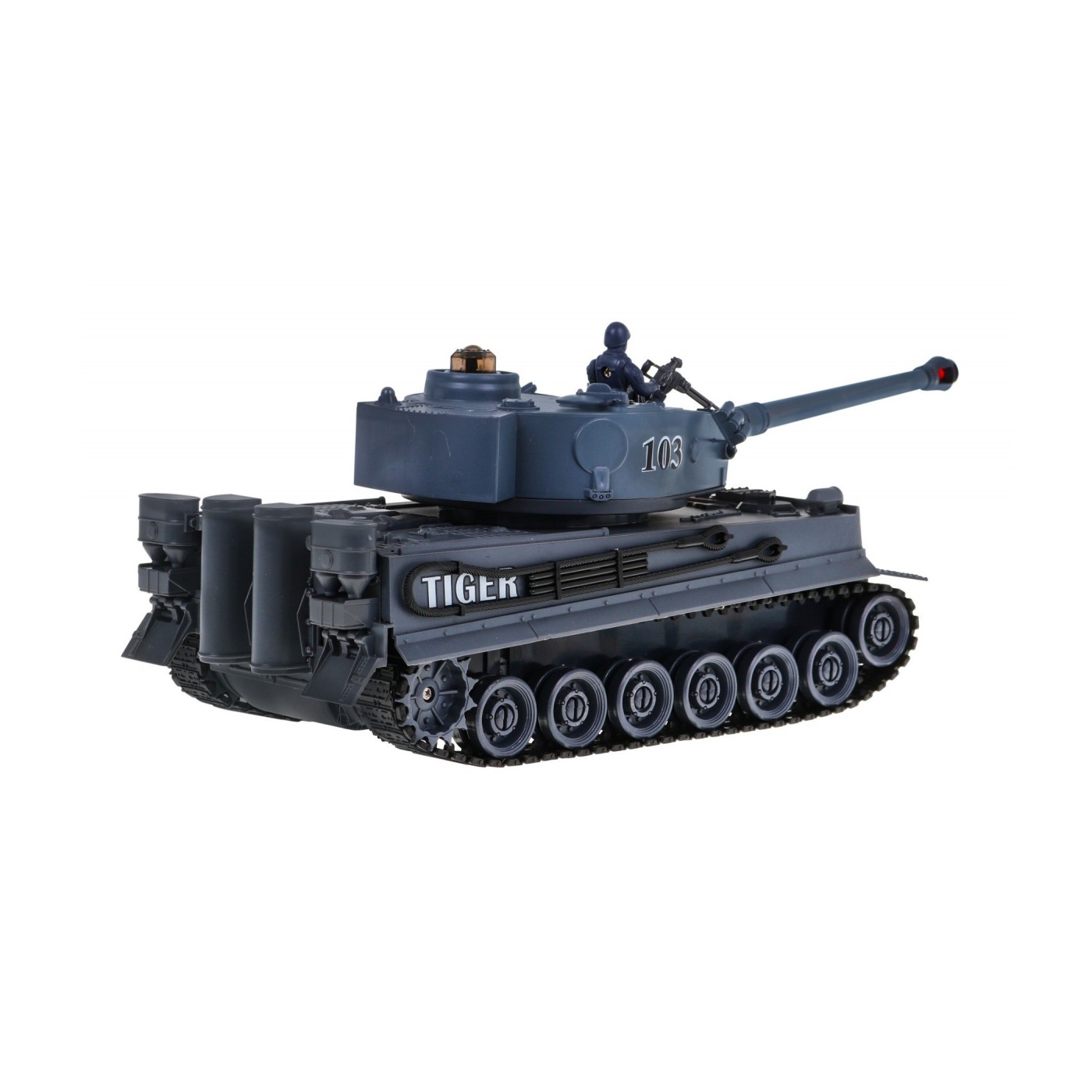 Dálkově ovládané 2 tanky T-34 vs. tygří tanky pro děti 3+ střelecké modely 1:28 + velká bitva tanků + zhasnutá světla