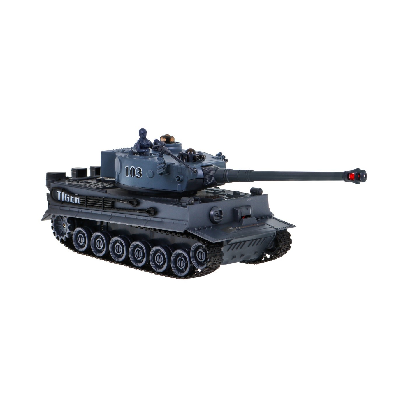 Dálkově ovládané 2 tanky T-34 vs. tygří tanky pro děti 3+ střelecké modely 1:28 + velká bitva tanků + zhasnutá světla