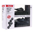 Dálkově ovládané 2 tanky T-34 vs. tygří tanky pro děti 3+ střelecké modely 1:28 + velká bitva tanků + zhasnutá světla
