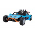 Auto Buggy Racing 5 pro děti na baterii Modré 2x200W Motory Dálkové ovládání Audio LED Pomalý Start