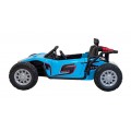 Auto Buggy Racing 5 pro děti na baterii Modré 2x200W Motory Dálkové ovládání Audio LED Pomalý Start