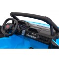 Auto Buggy Racing 5 pro děti na baterii Modré 2x200W Motory Dálkové ovládání Audio LED Pomalý Start
