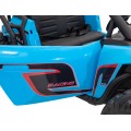 Auto Buggy Racing 5 pro děti na baterii Modré 2x200W Motory Dálkové ovládání Audio LED Pomalý Start