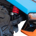 Auto Buggy Racing 5 pro děti na baterii Modré 2x200W Motory Dálkové ovládání Audio LED Pomalý Start