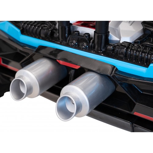 Auto Buggy Racing 5 pro děti na baterii Modré 2x200W Motory Dálkové ovládání Audio LED Pomalý Start