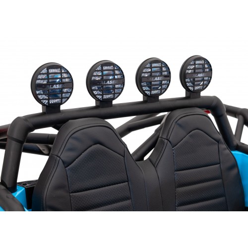 Auto Buggy Racing 5 pro děti na baterii Modré 2x200W Motory Dálkové ovládání Audio LED Pomalý Start