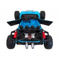 Auto Buggy Racing 5 pro děti na baterii Modré 2x200W Motory Dálkové ovládání Audio LED Pomalý Start