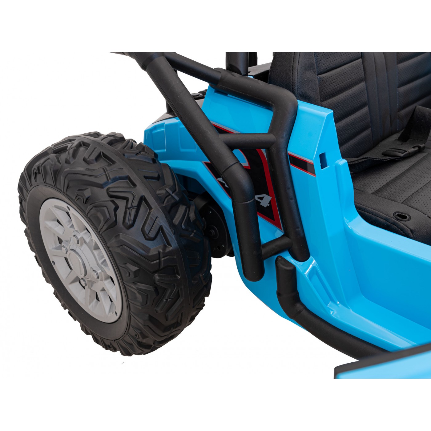 Auto Buggy Racing 5 pro děti na baterii Modré 2x200W Motory Dálkové ovládání Audio LED Pomalý Start