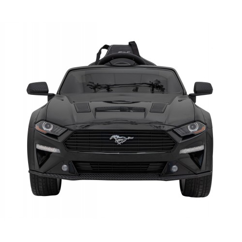 Autíčko Ford Mustang GT na baterii pro děti černá + Nastavení sedadla + LED audio + EVA + Pomalý start