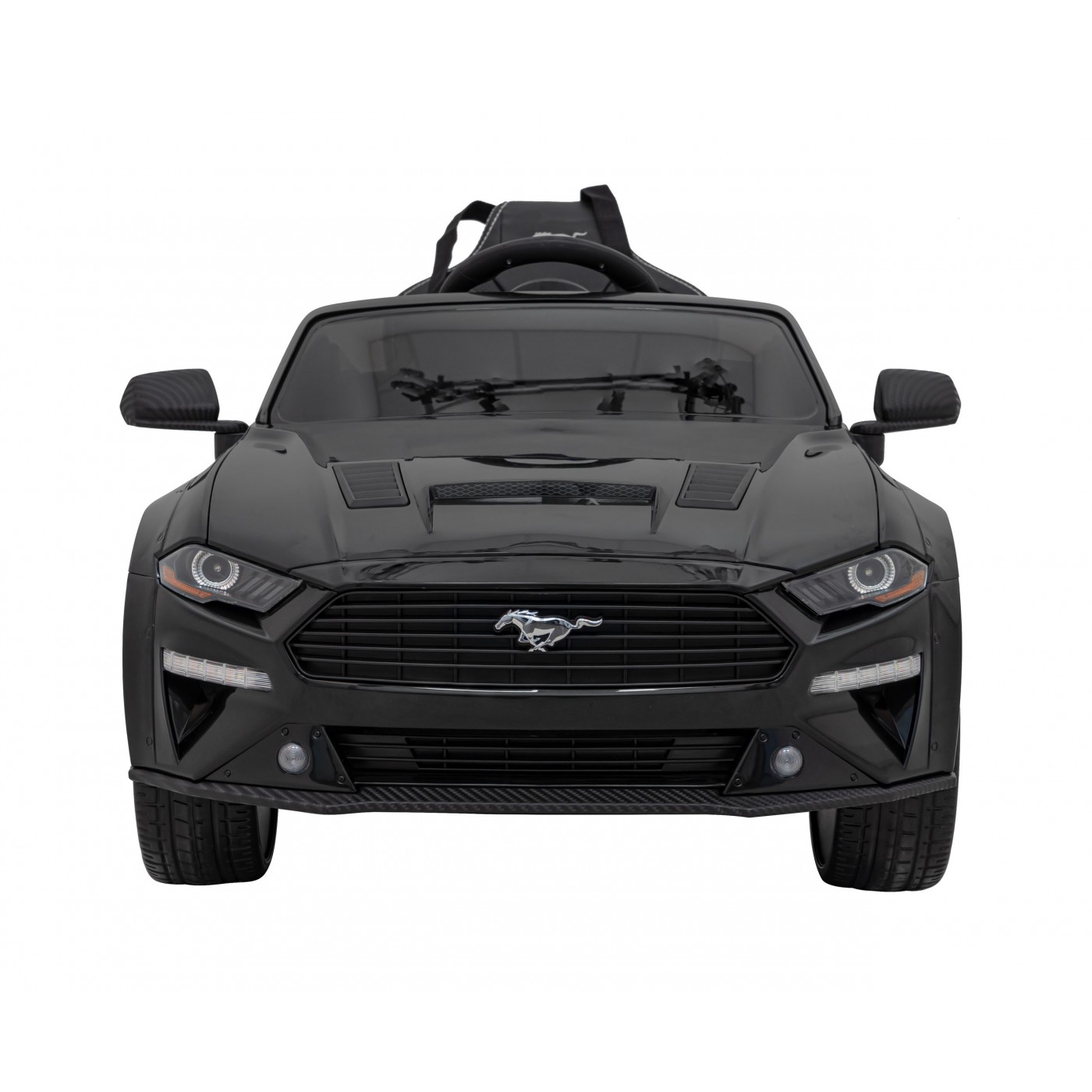 Autíčko Ford Mustang GT na baterii pro děti černá + Nastavení sedadla + LED audio + EVA + Pomalý start