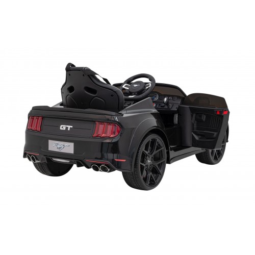 Autíčko Ford Mustang GT na baterii pro děti černá + Nastavení sedadla + LED audio + EVA + Pomalý start