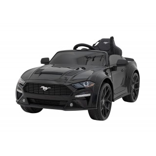 Autíčko Ford Mustang GT na baterii pro děti černá + Nastavení sedadla + LED audio + EVA + Pomalý start