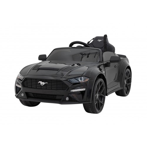 Autíčko Ford Mustang GT na baterii pro děti černá + Nastavení sedadla + LED audio + EVA + Pomalý start