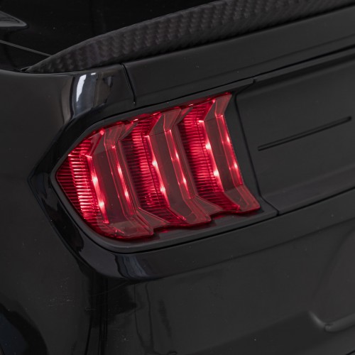 Autíčko Ford Mustang GT na baterii pro děti černá + Nastavení sedadla + LED audio + EVA + Pomalý start