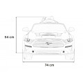 Autko Ford Mustang GT na baterii pro děti Bílá + Nastavení sedadla + LED audio + EVA + Pomalý start