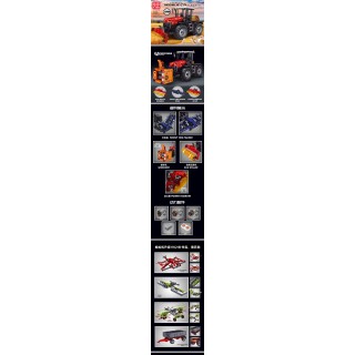 Bloky červený traktor 2716el.