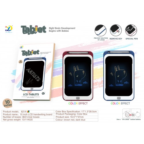 Barevný tablet 10" červený