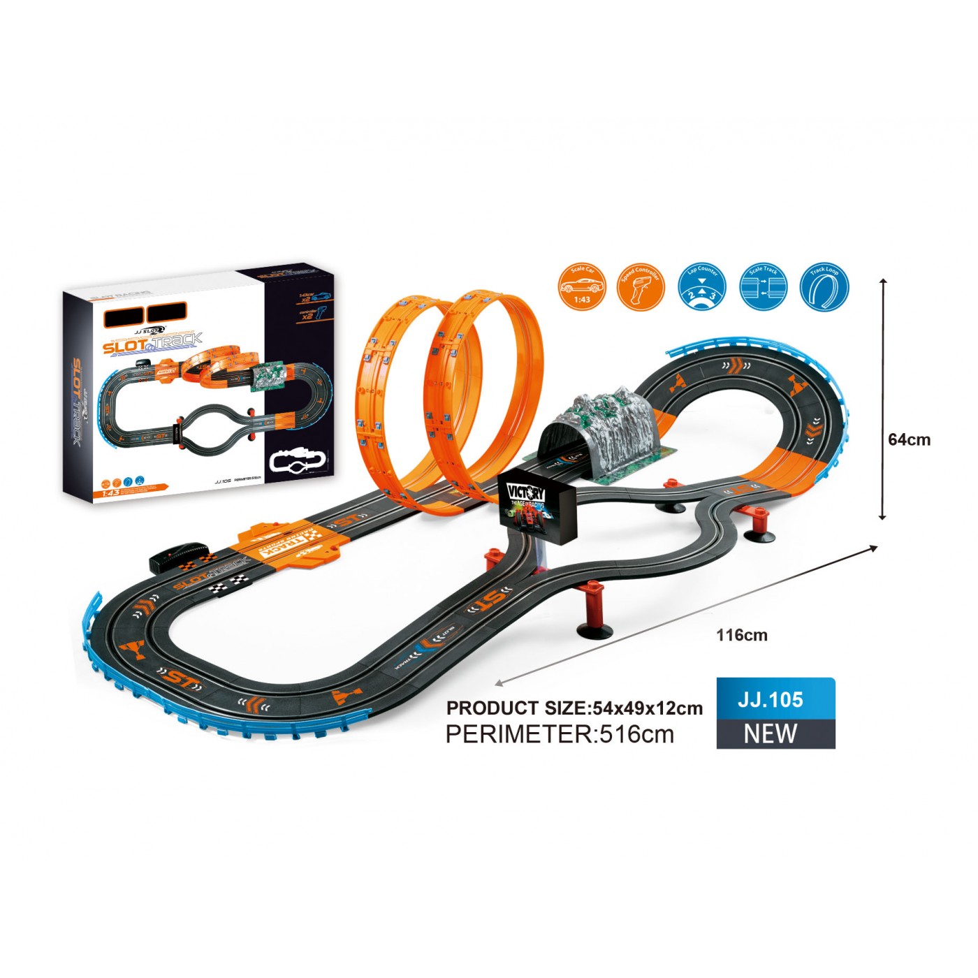 RACER 1:43 MEGA závodní dráha