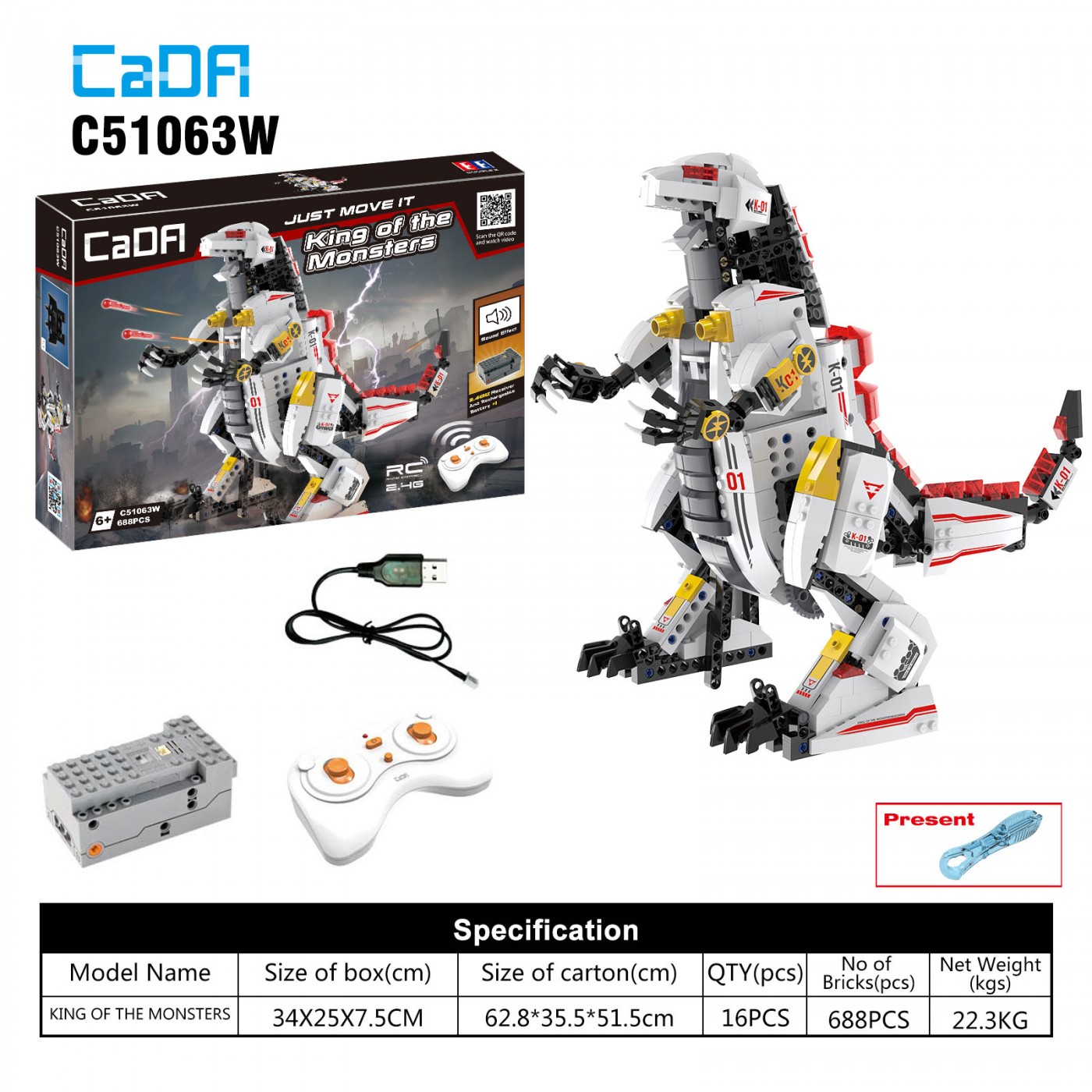 Bloky R/C King Of The Monsters 688el EE