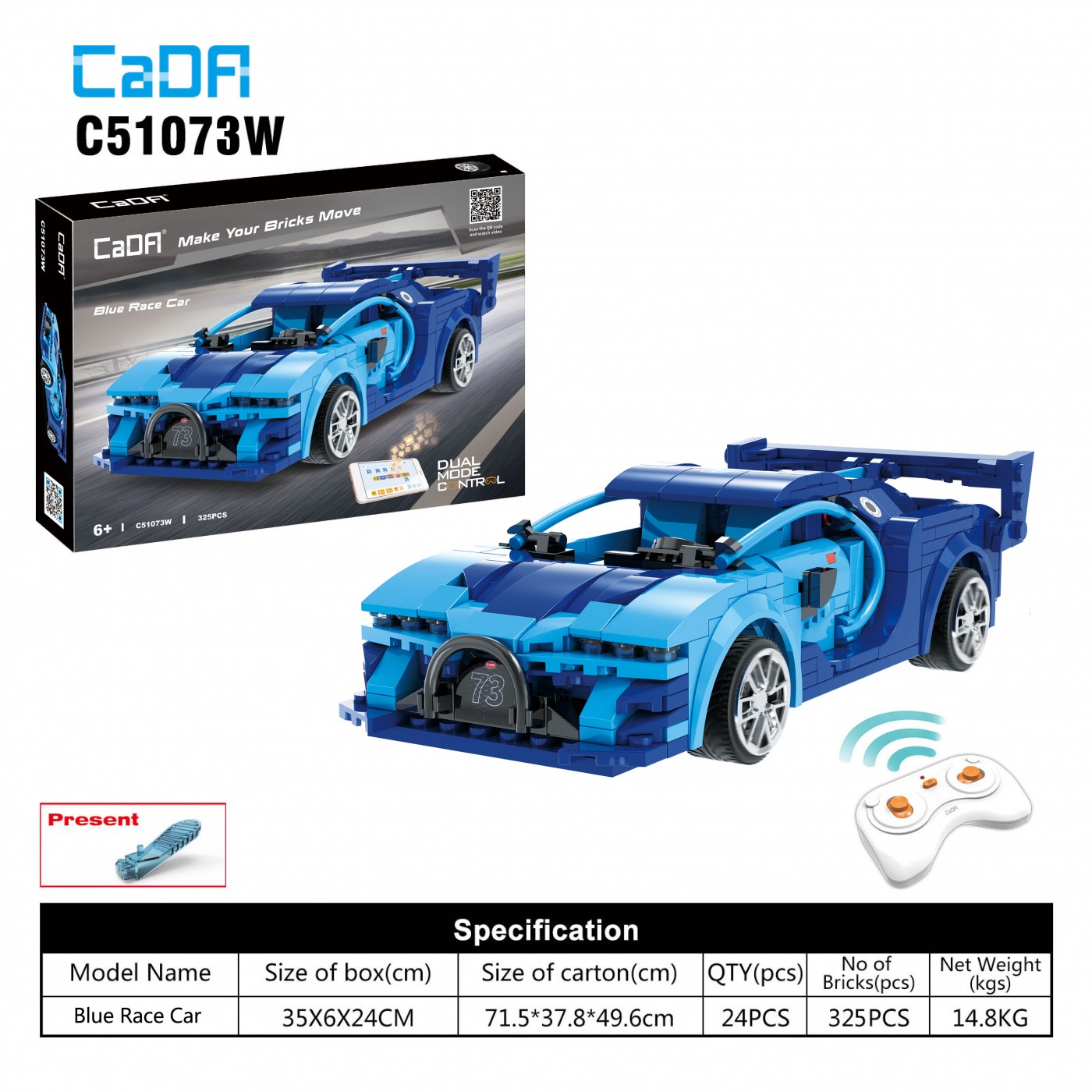 Bloky R/C sportovní autíčko 325el. EE
