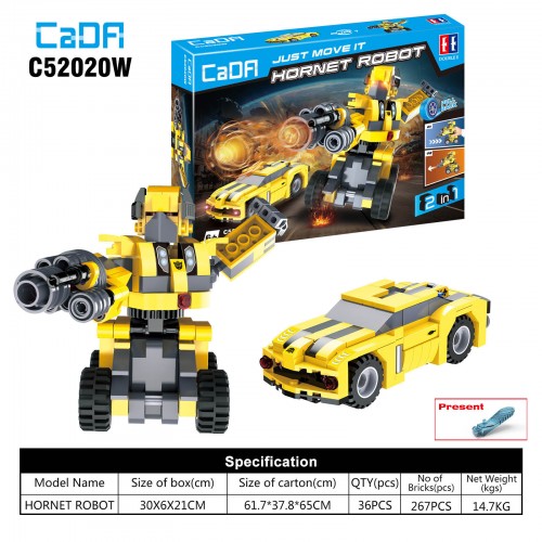 Bloky Hornet Robot 2v1 267el EE