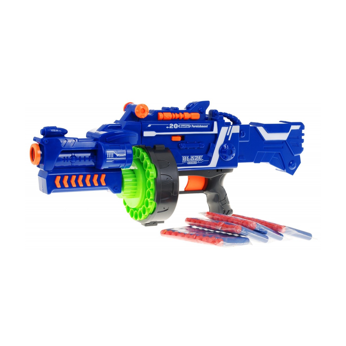 Dětský kulomet 6 Blaze Storm + 20 dlouhých pěnových kulek