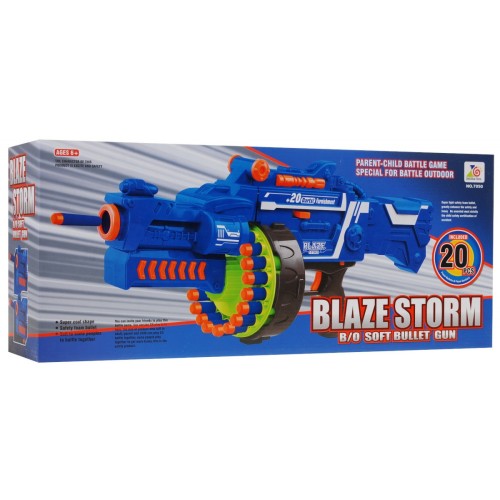 Dětský kulomet 6 Blaze Storm + 20 dlouhých pěnových kulek