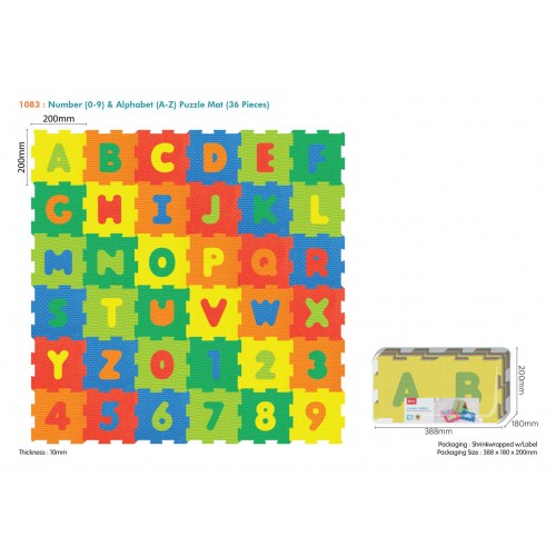 Mega podložka puzzle čísla a písmena