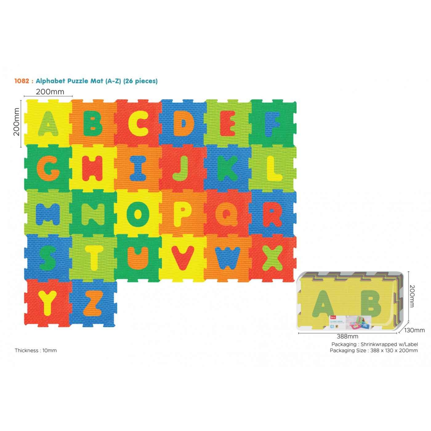 Podložka puzzle abeceda