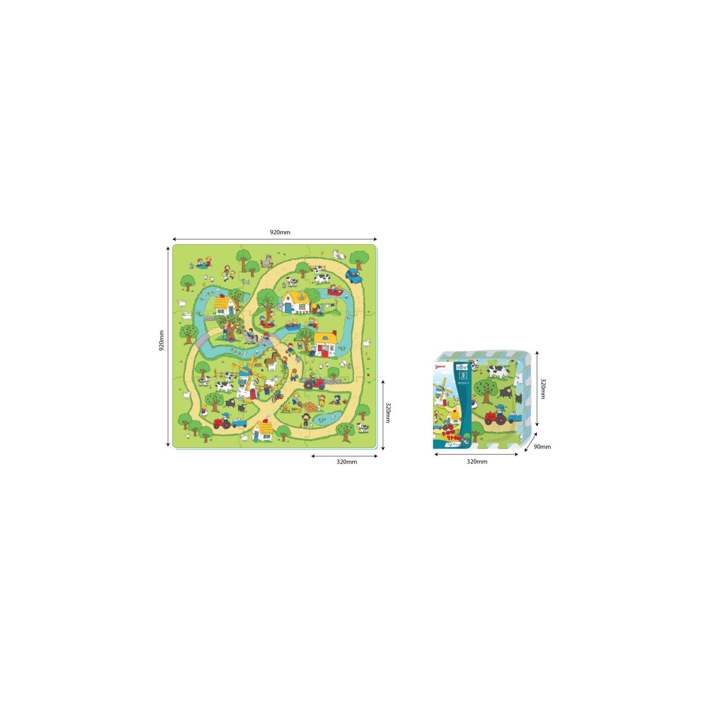 Podložka puzzle život na vesnici