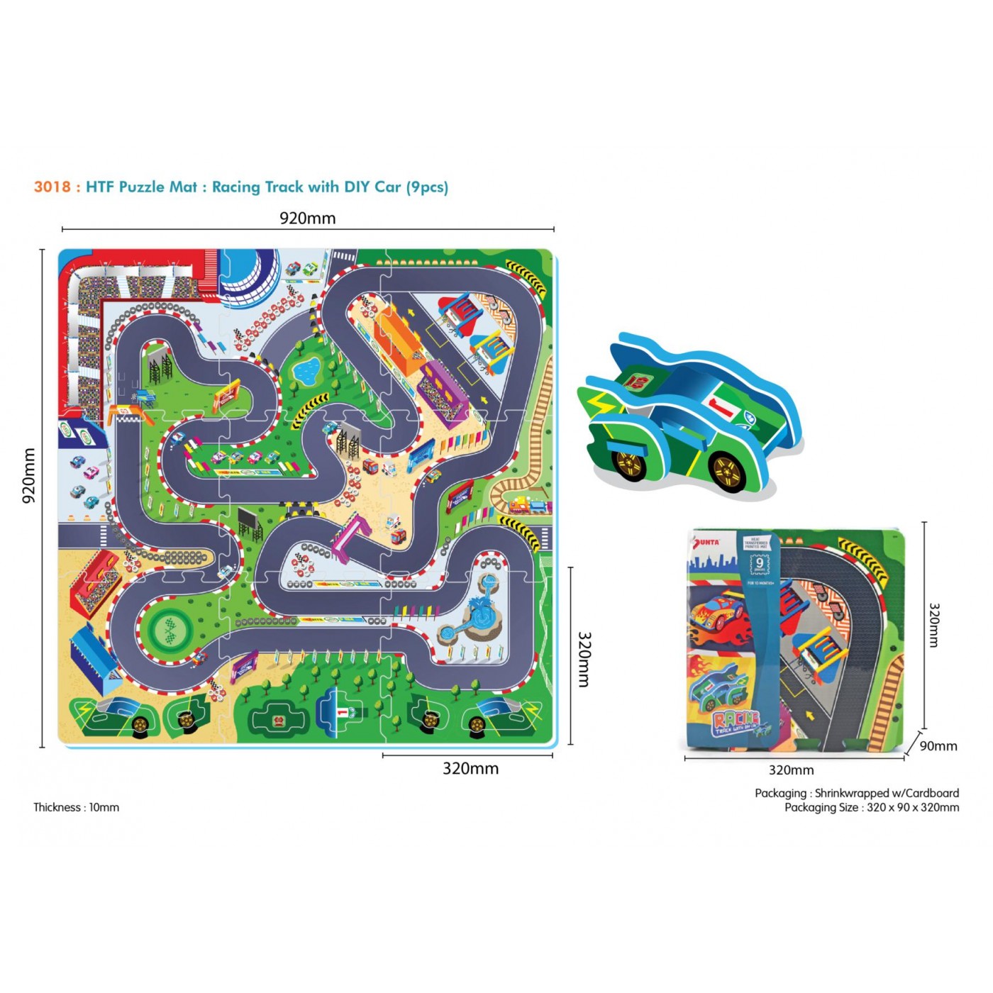 Rally Track Puzzle Mat