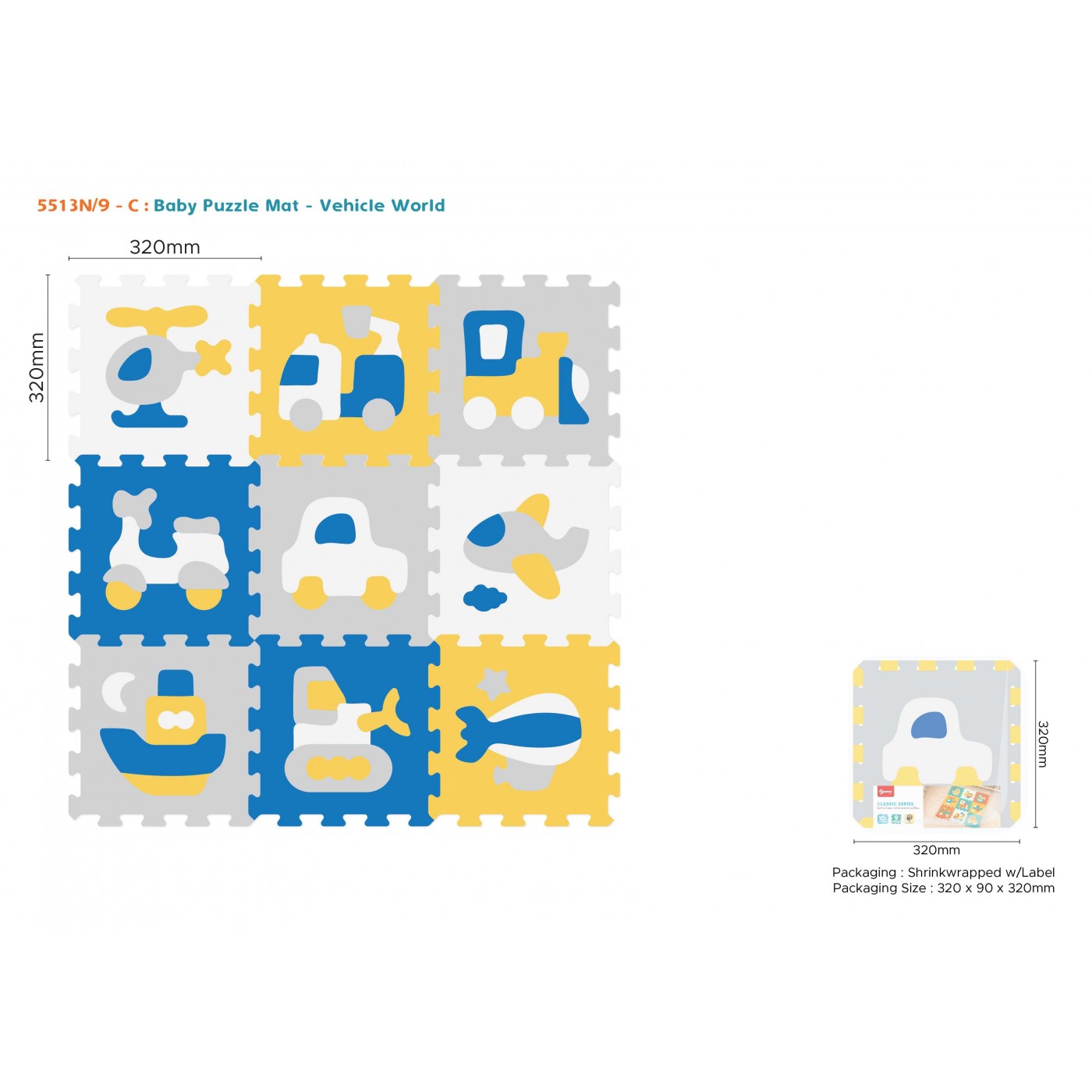 Podložka Vozidla Puzzle