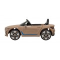 Autíčko BMW I4 na baterii pro děti Zlaté + Slow Start + EVA + Eco-kůže + Audio LED + Dálkové ovládání