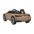 Autíčko BMW I4 na baterii pro děti Zlaté + Slow Start + EVA + Eco-kůže + Audio LED + Dálkové ovládání