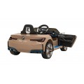 Autíčko BMW I4 na baterii pro děti Zlaté + Slow Start + EVA + Eco-kůže + Audio LED + Dálkové ovládání