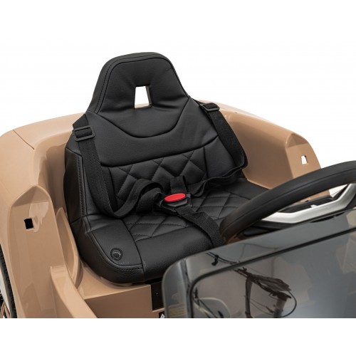 Autíčko BMW I4 na baterii pro děti Zlaté + Slow Start + EVA + Eco-kůže + Audio LED + Dálkové ovládání