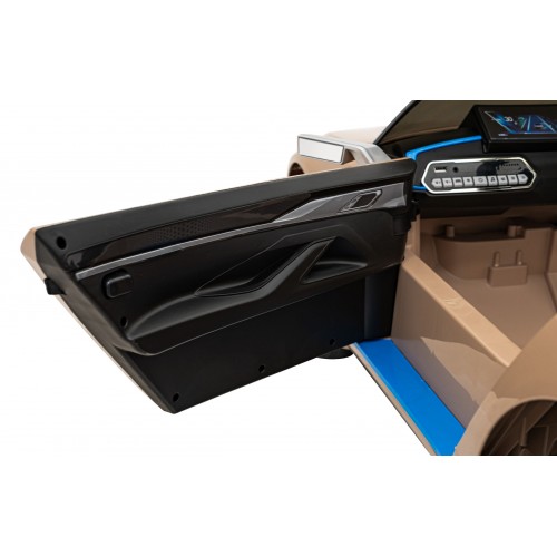 Autíčko BMW I4 na baterii pro děti Zlaté + Slow Start + EVA + Eco-kůže + Audio LED + Dálkové ovládání
