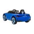 Autíčko BMW I4 na baterii pro děti Modré + Pomalý Start + EVA + Eko-kůže + Audio LED + Dálkové ovládání