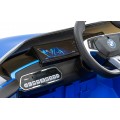 Autíčko BMW I4 na baterii pro děti Modré + Pomalý Start + EVA + Eko-kůže + Audio LED + Dálkové ovládání