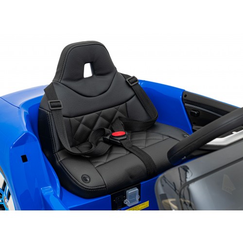 Autíčko BMW I4 na baterii pro děti Modré + Pomalý Start + EVA + Eko-kůže + Audio LED + Dálkové ovládání