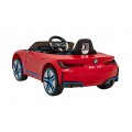 Autíčko BMW I4 na baterii pro děti červené + Slow Start + EVA + Eco-kůže + Audio LED + Dálkové ovládání
