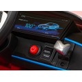 Autíčko BMW I4 na baterii pro děti červené + Slow Start + EVA + Eco-kůže + Audio LED + Dálkové ovládání